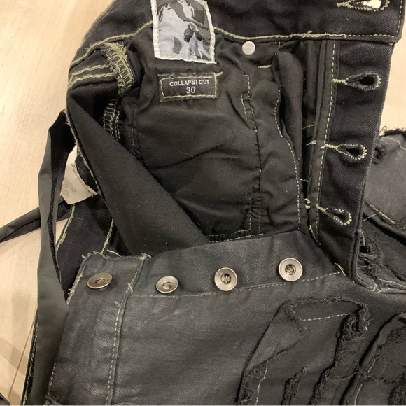 Rick Owens Black Distressed Jeans - Picture 4 of 5